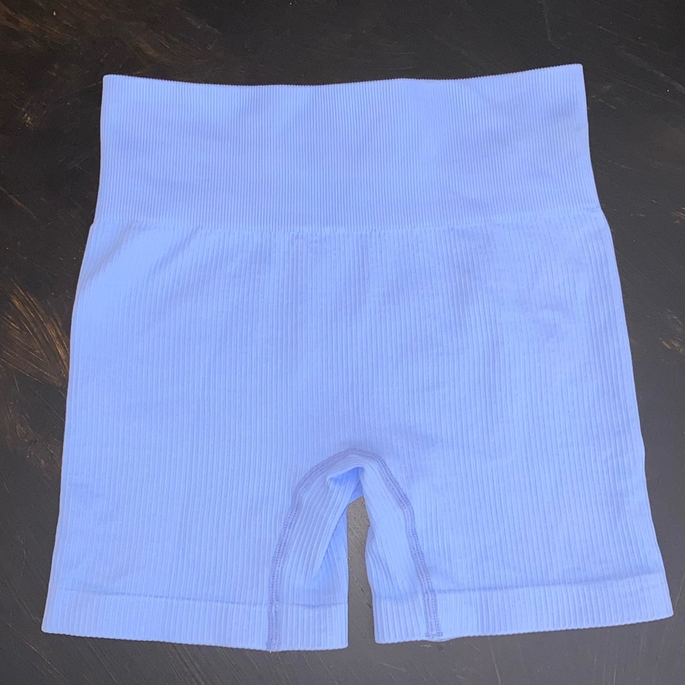 QQQ Women’s Yoga Shorts Ribbed Seamless High Waist